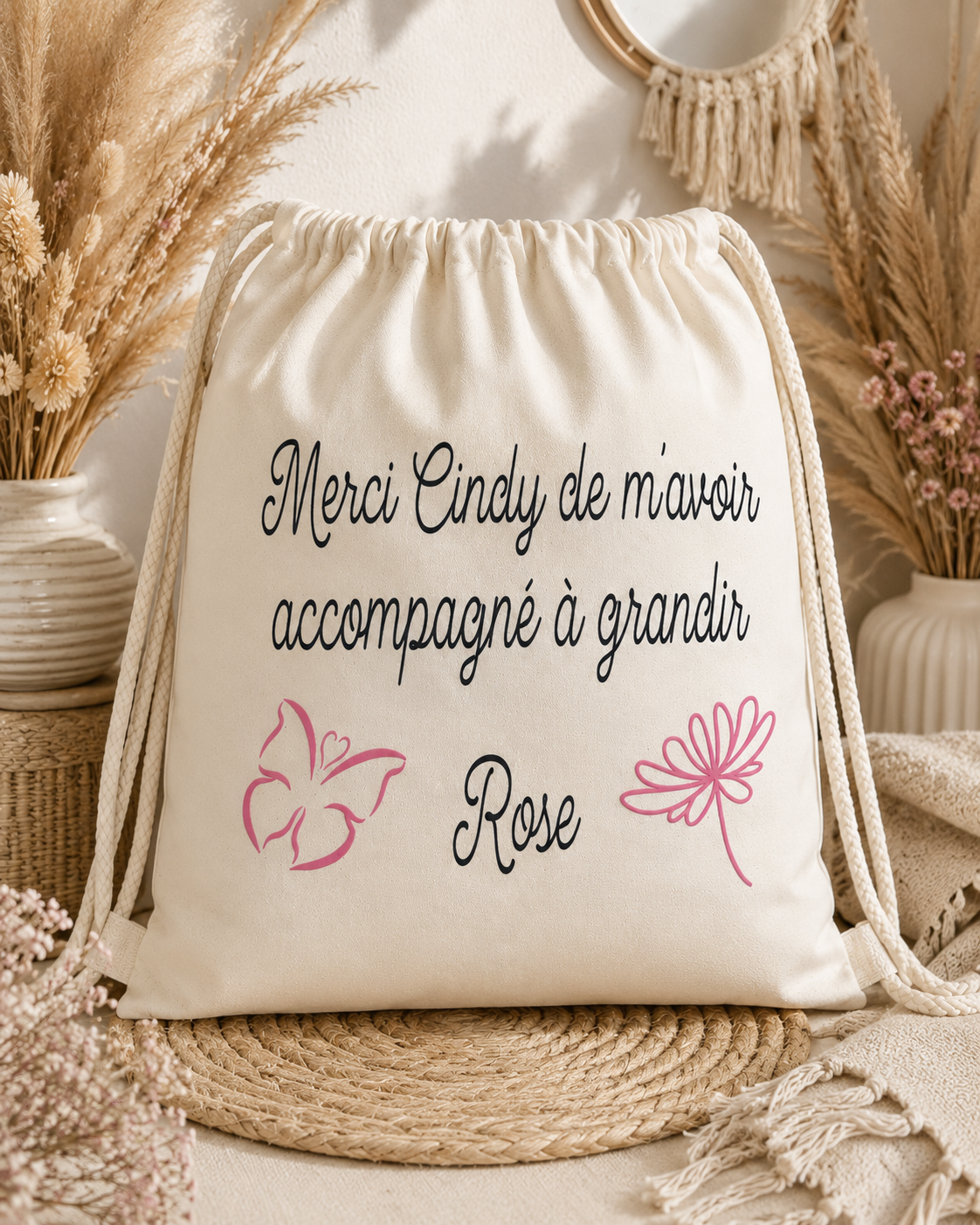 Sac à cordon en coton