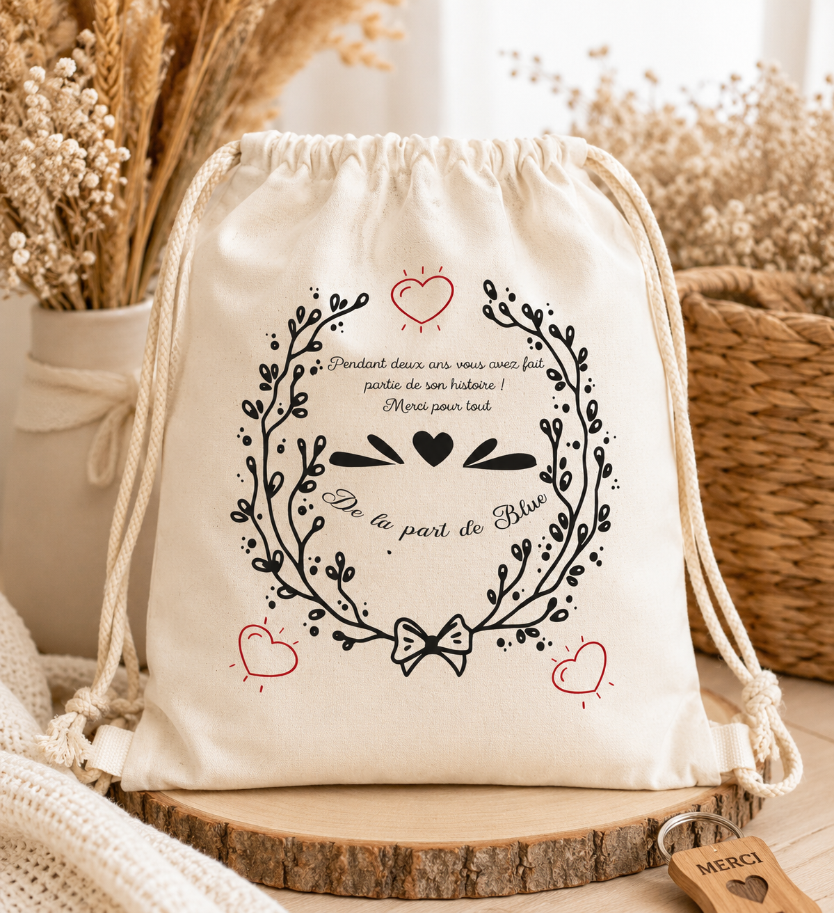 Sac à cordon en coton