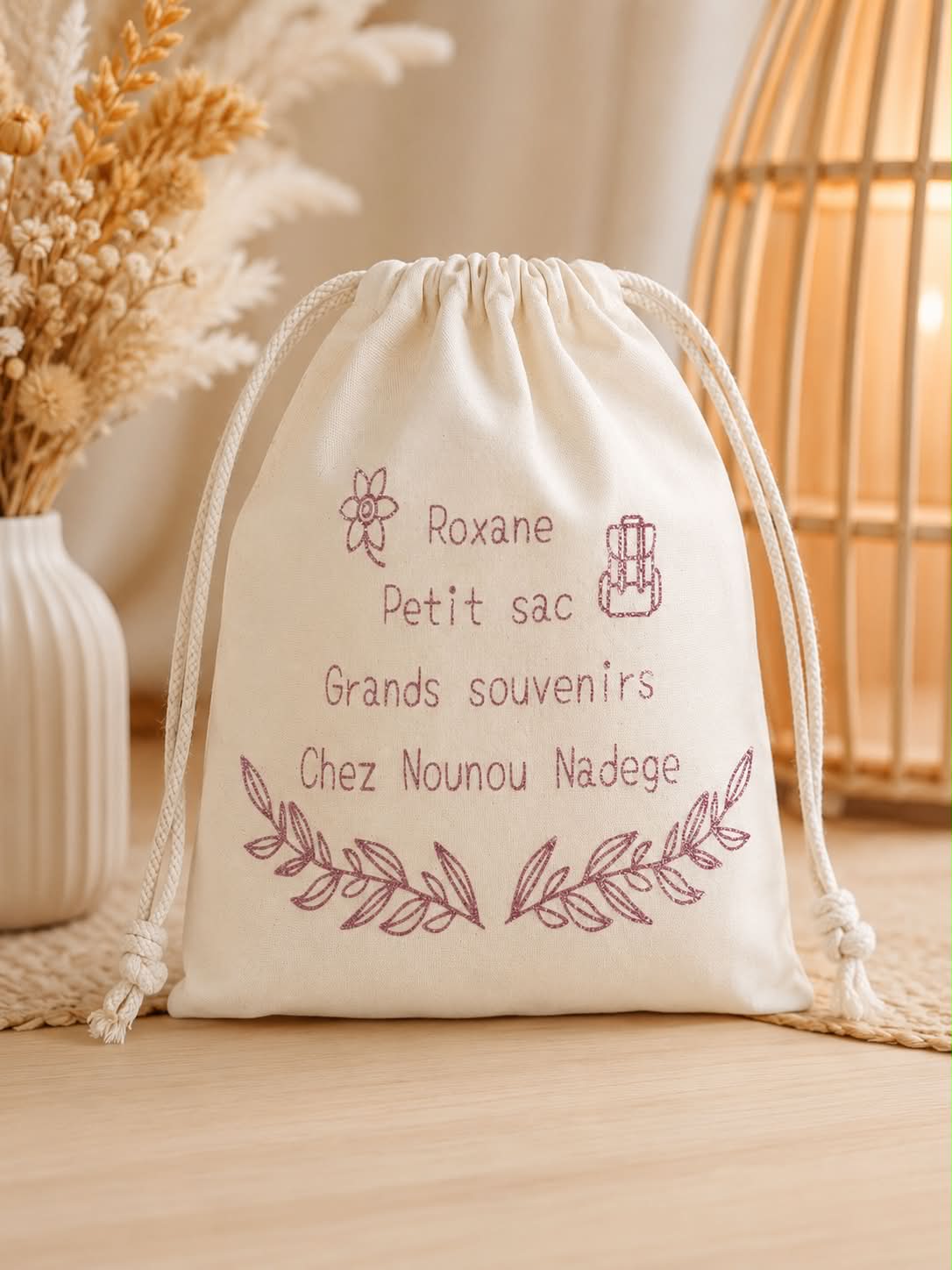 Sac à cordon en coton