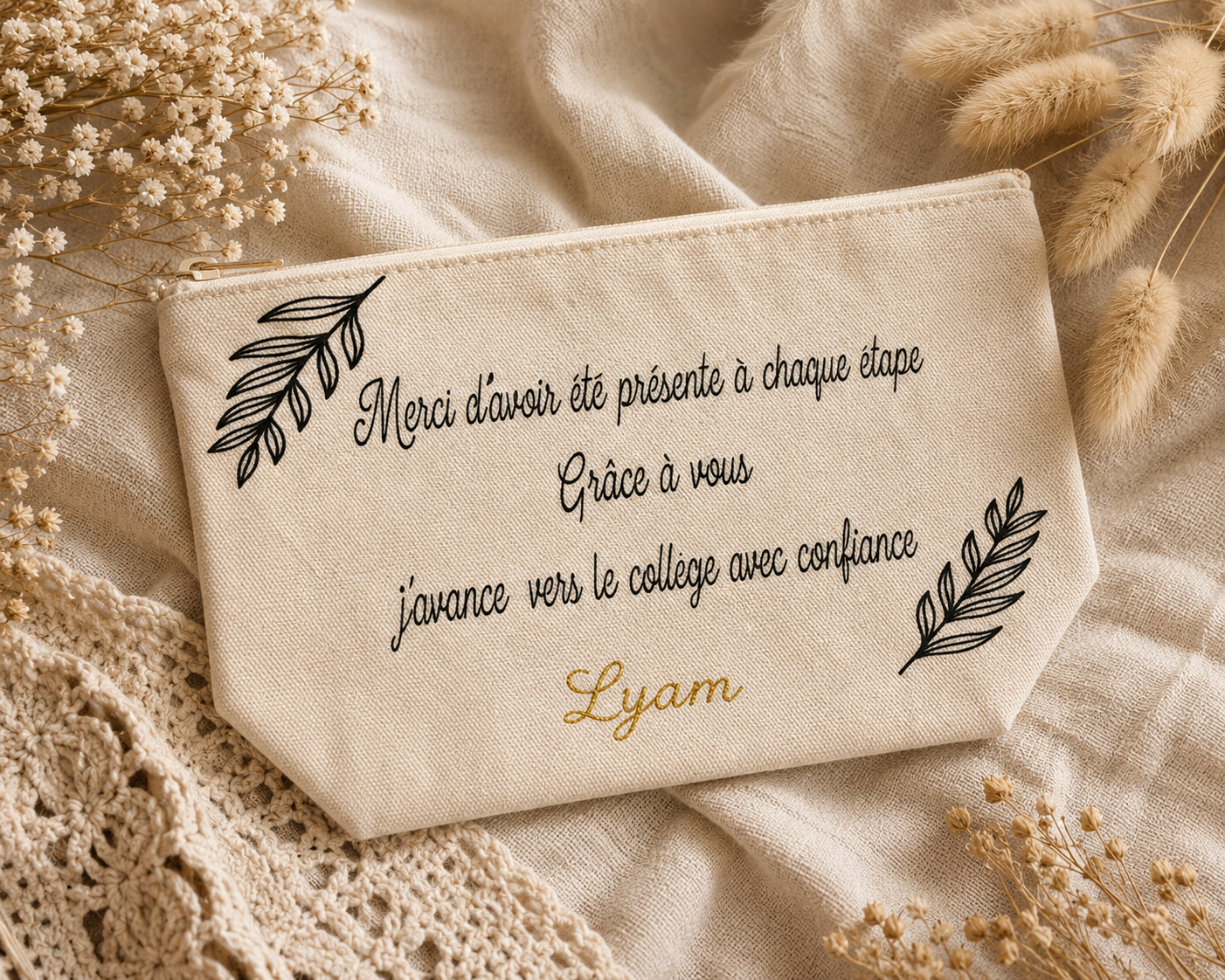Pochette en toile de coton