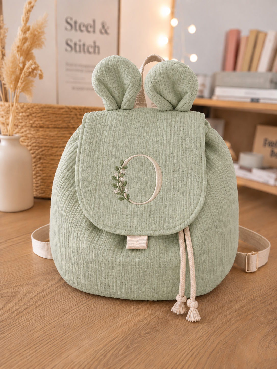 Sac à dos oreilles de lapin en Gaze de Coton