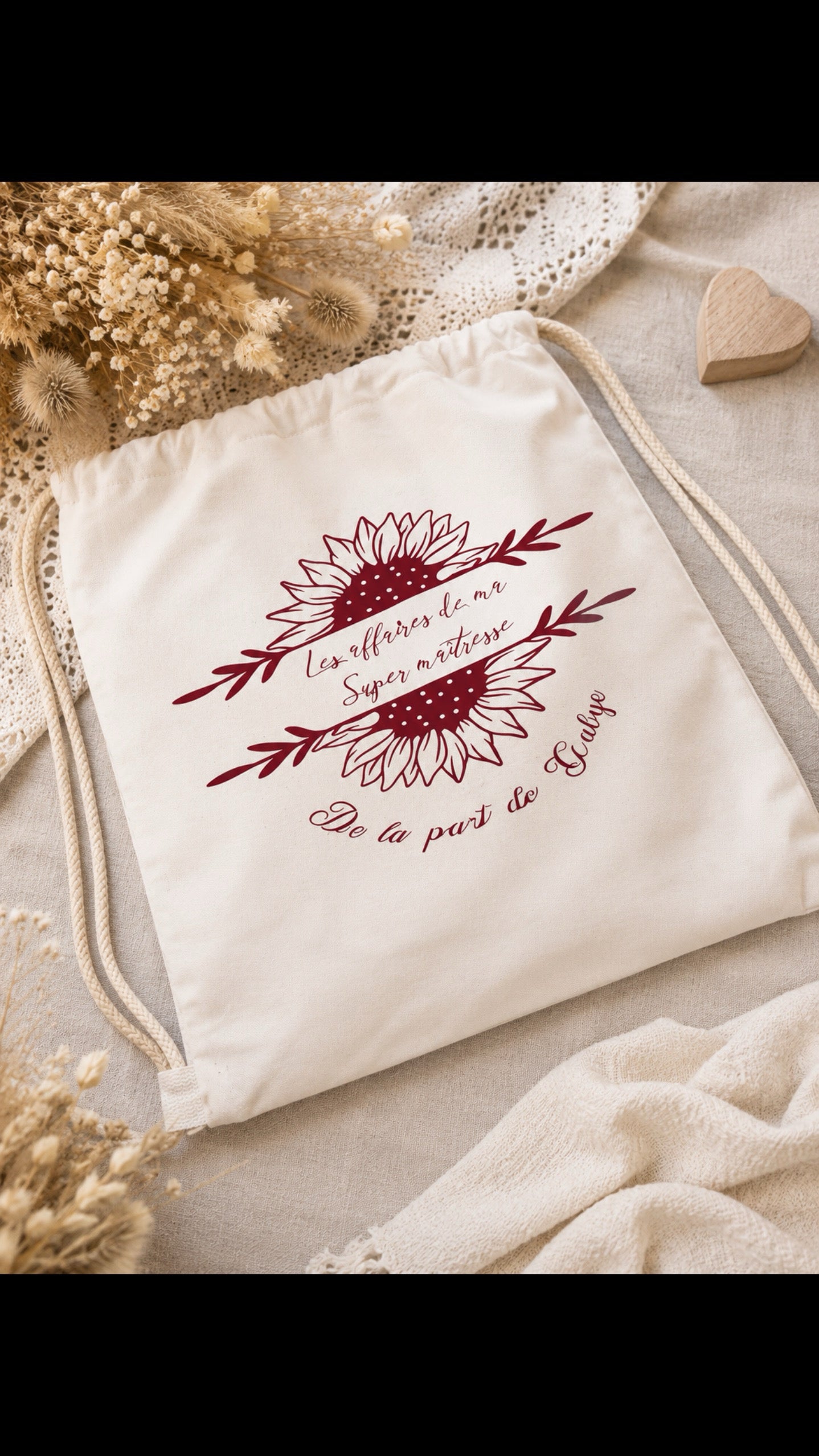 Sac à cordon en coton
