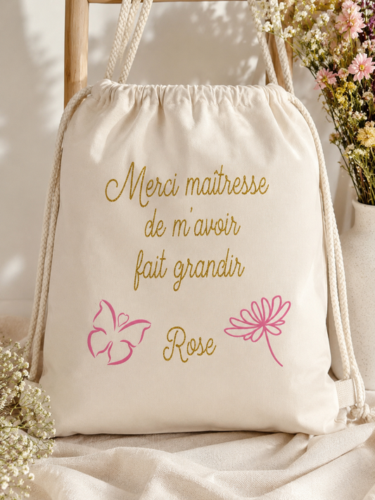 Sac à cordon en coton