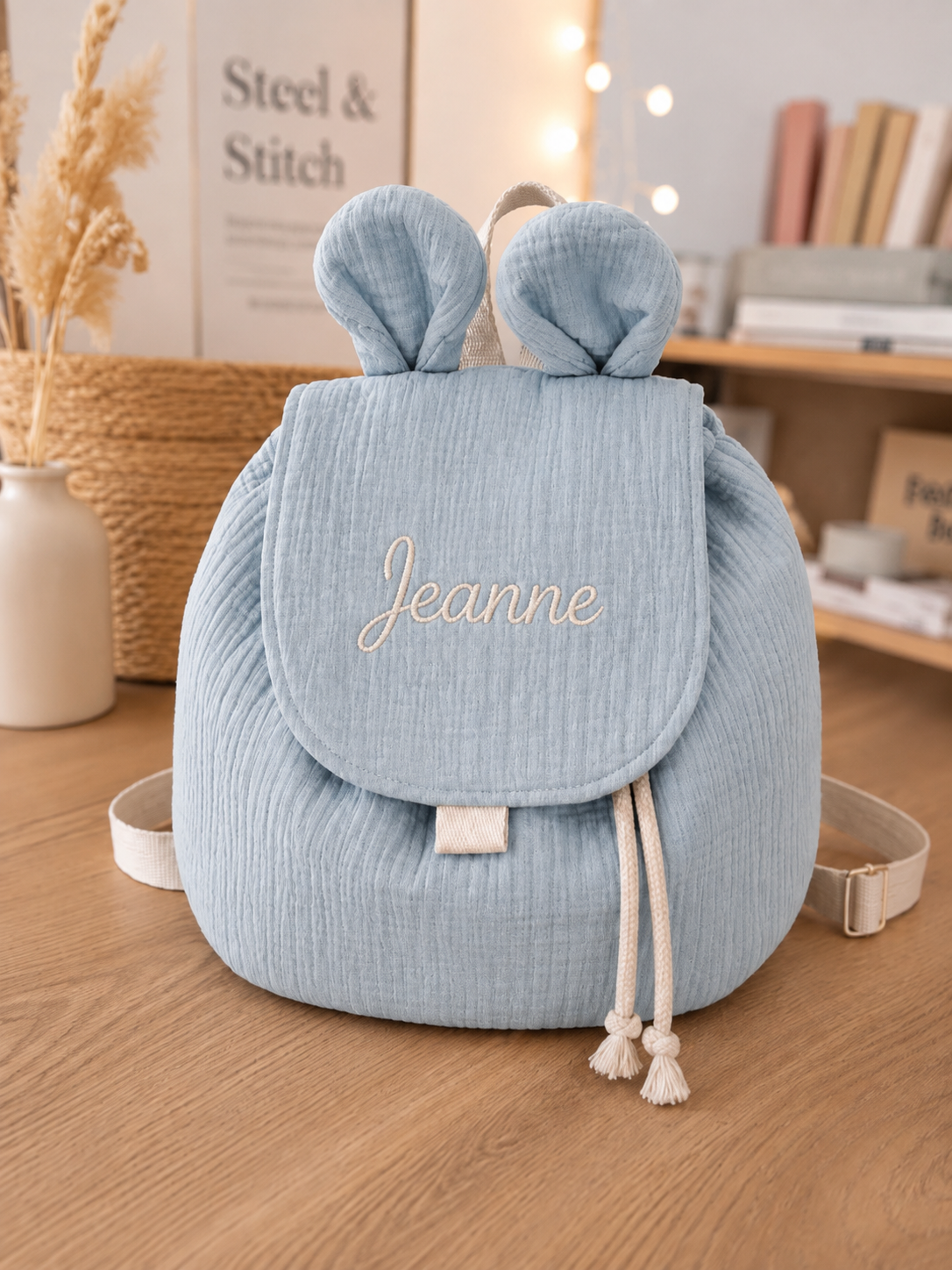 Sac à dos oreilles de lapin en Gaze de Coton
