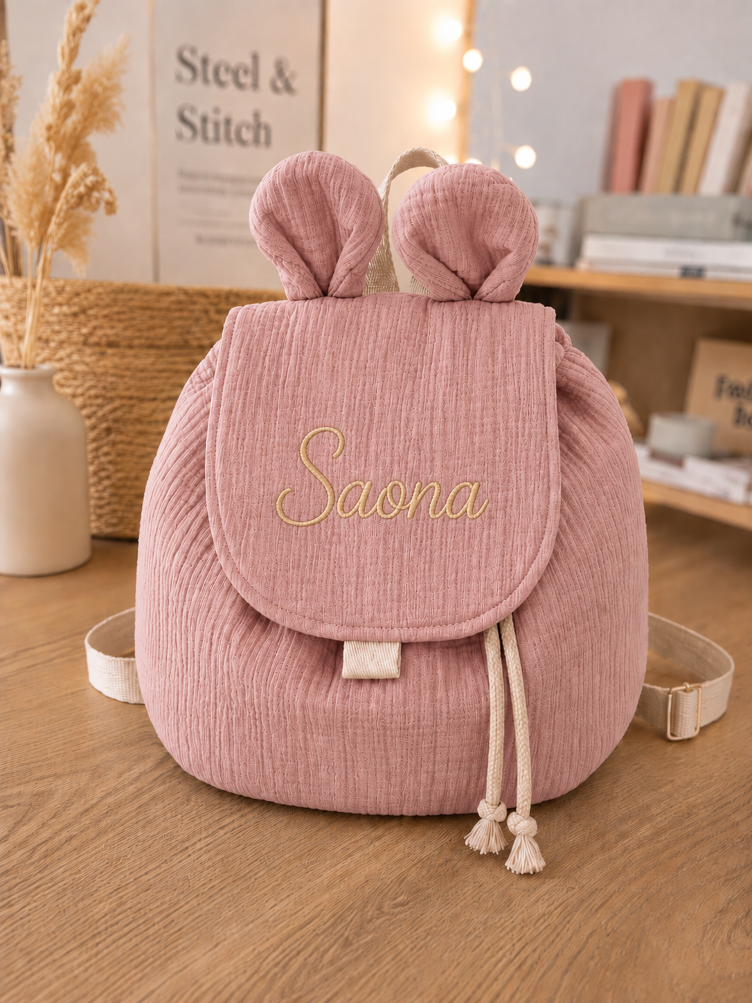 Sac à dos oreilles de lapin en Gaze de Coton